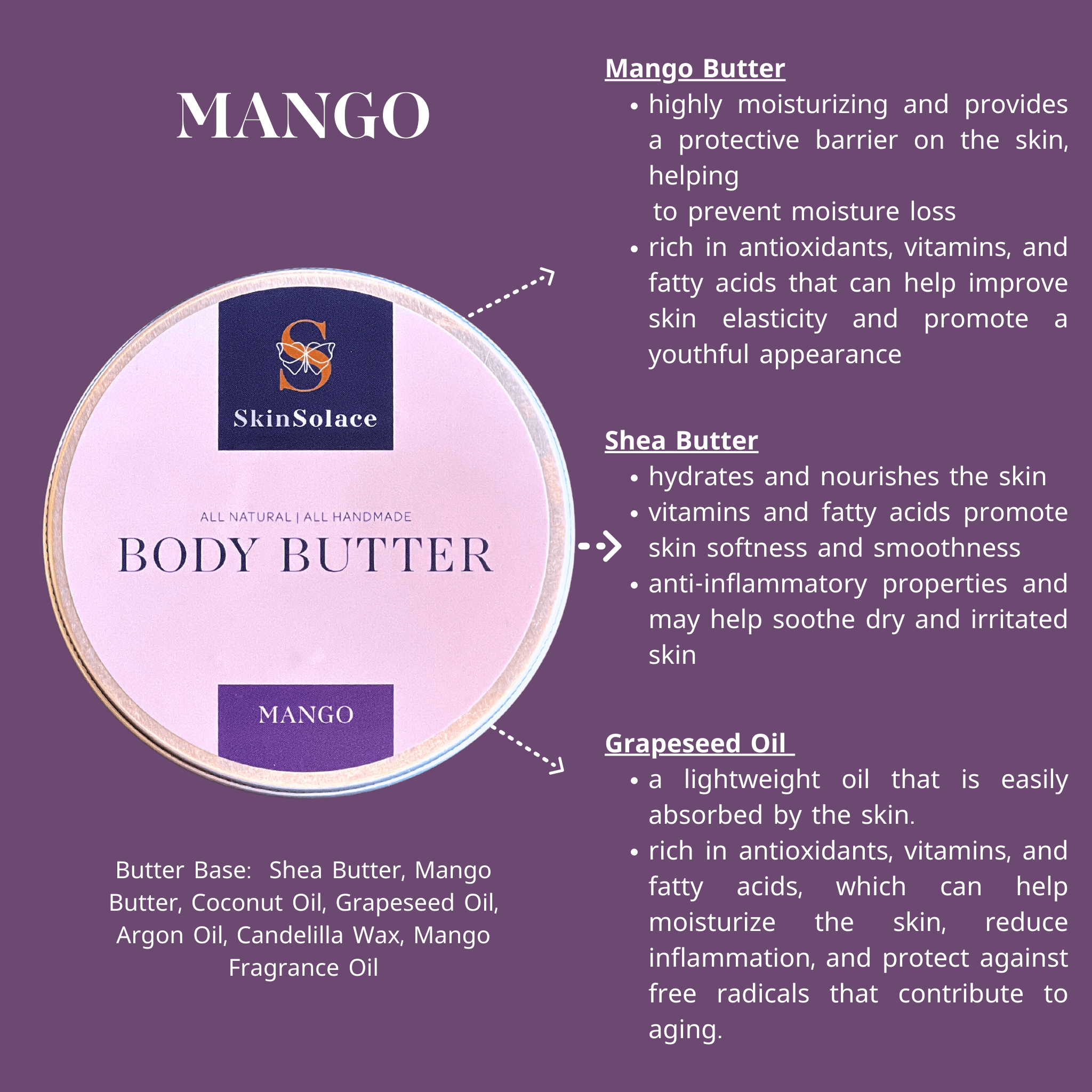 Mango Body Butter | For beautifully smooth and supple skin | £7.50