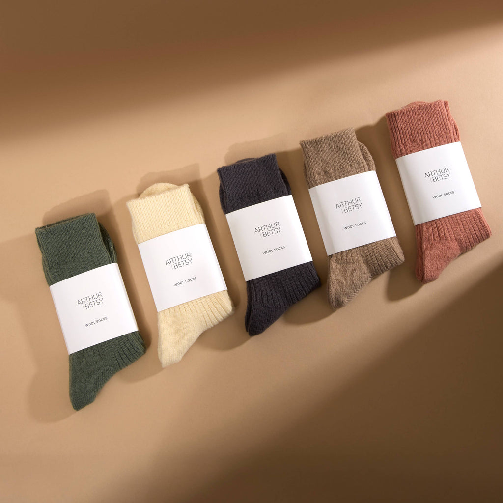 Cosy Alpaca Wool socks in wheat taupe | Luxurious & warm for maximum comfort | £10.00