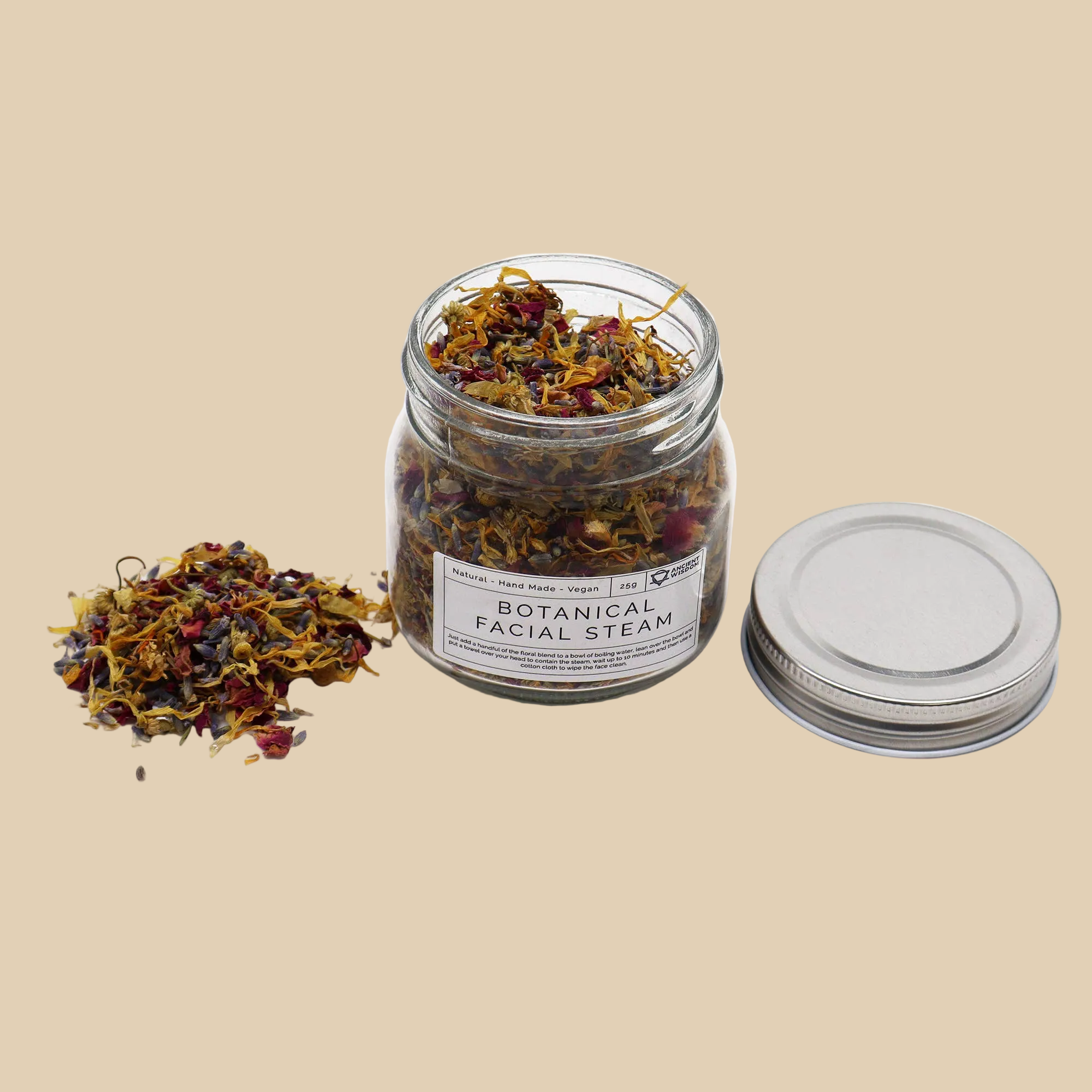 Botanical Facial Steam Blend with lavender, rose, chamomile & calendula petals | To elevate your skincare ritual | £5.00