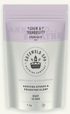Luxury Epsom Bath Salts with Bergamot & Cedarwood | Calm & Tranquillity | £6.99