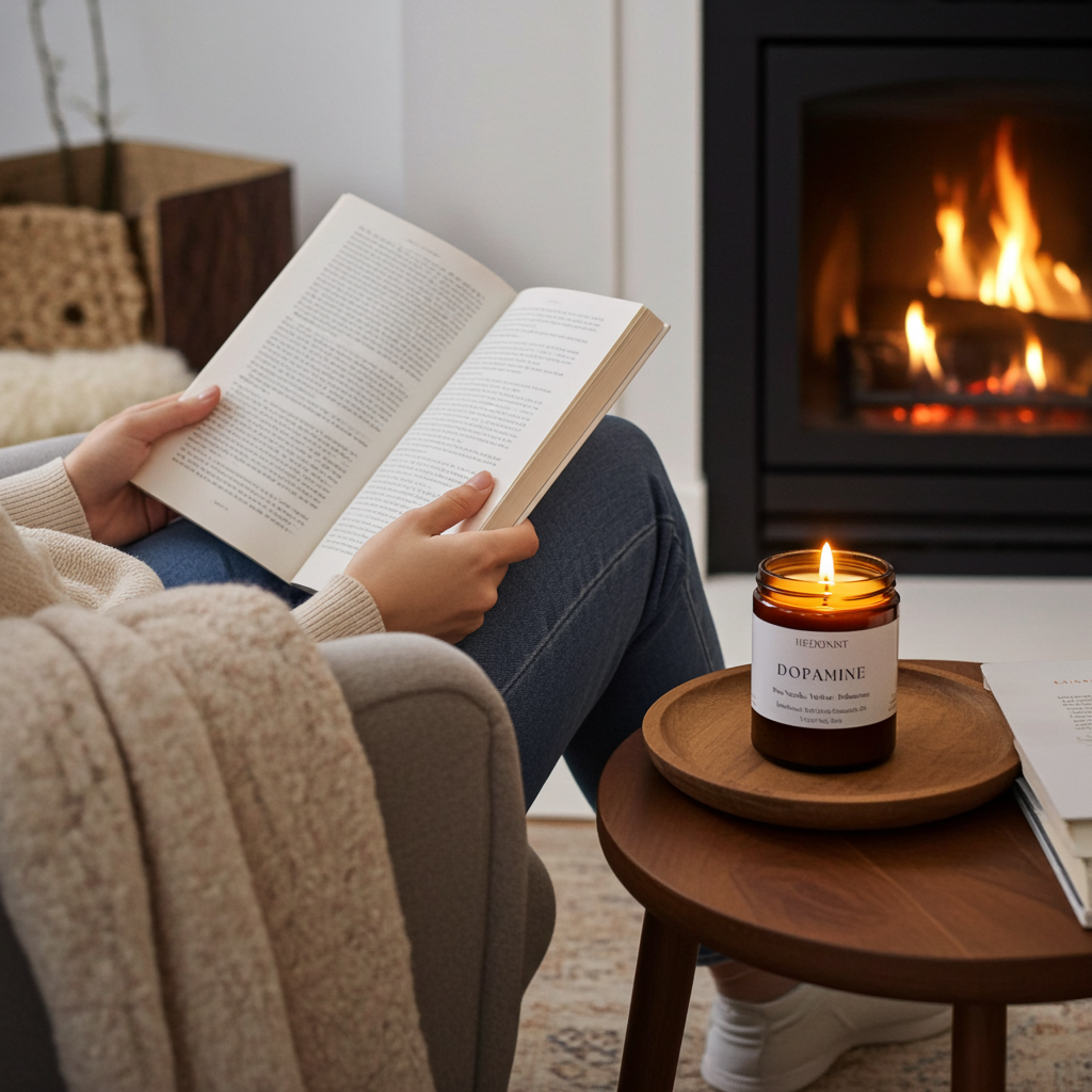 Dopamine Self Care Candle with Liquor, Rosemary, Cedarwood & Patchouli | Ignite your senses | £13.99