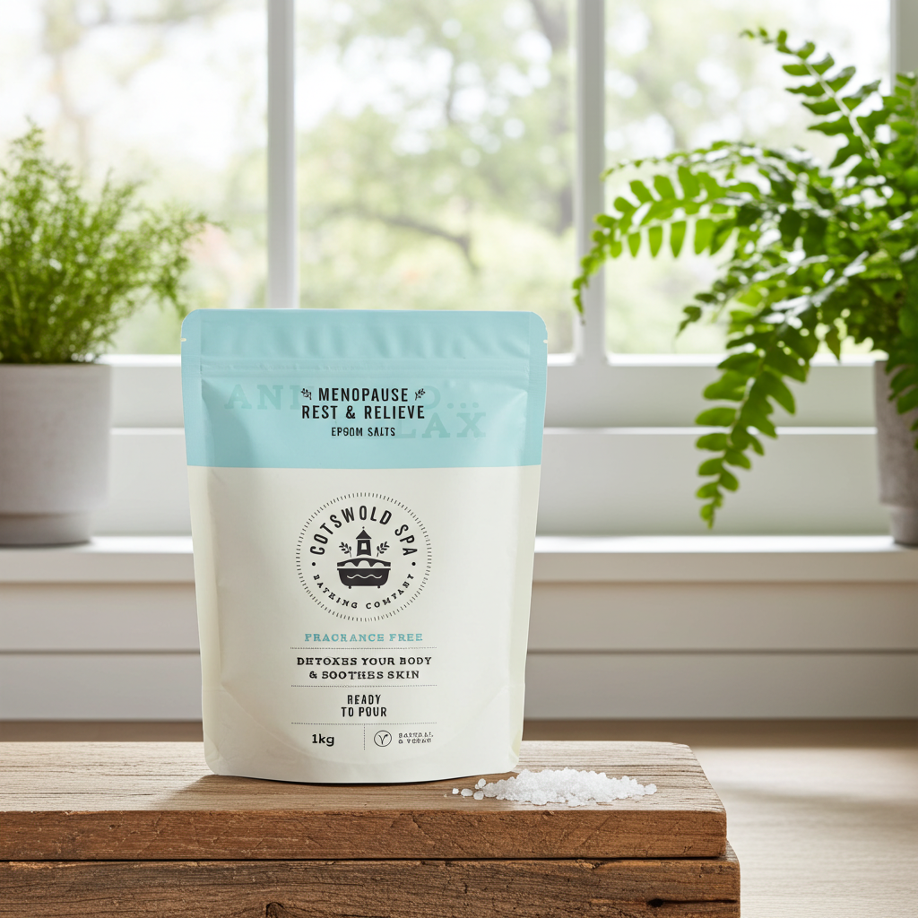 Menopause Magnesium Rest & Relieve Epsom Salts with Bergamot & Cedarwood (GenM) to aid menopause symptoms | £6.50