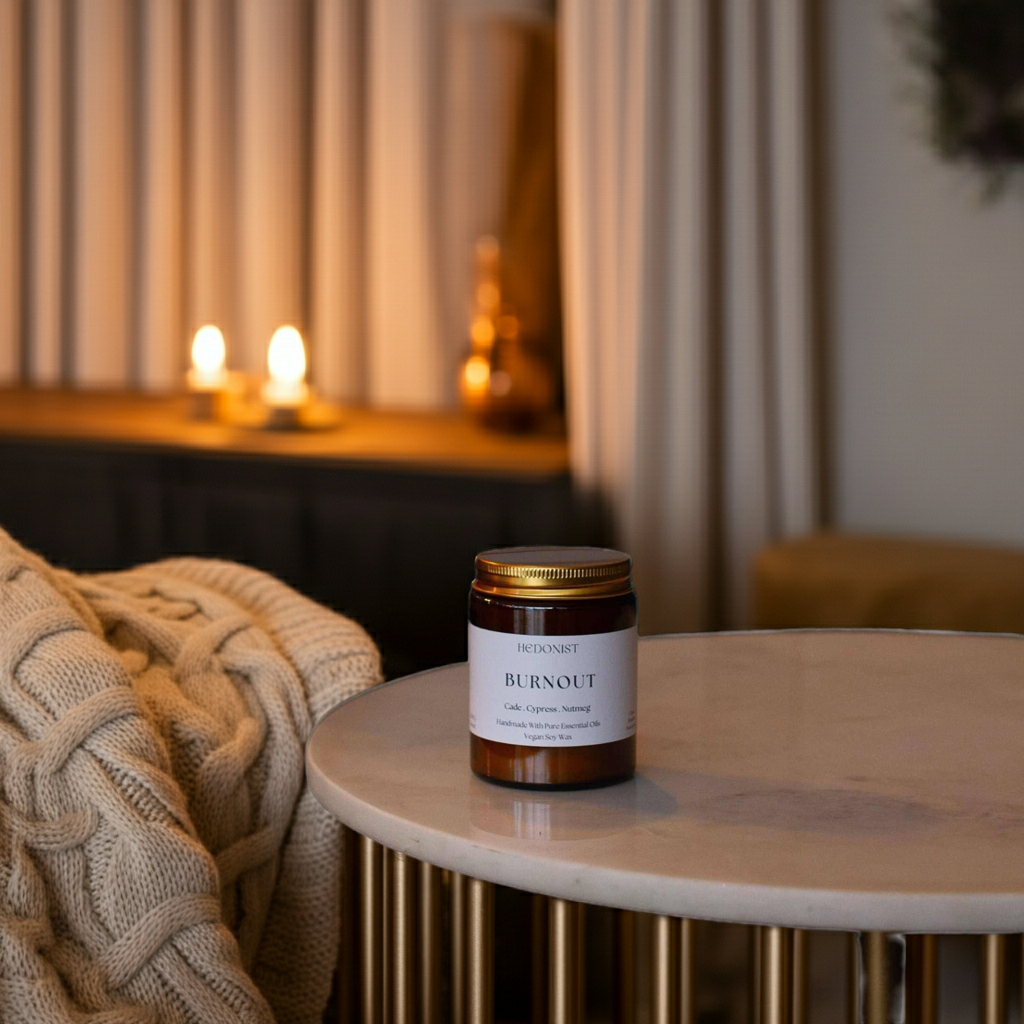 Self Care Burnout Candle with the scent of Ashes, Cedar & Amber | To combat stress and overwhelm |£13.99
