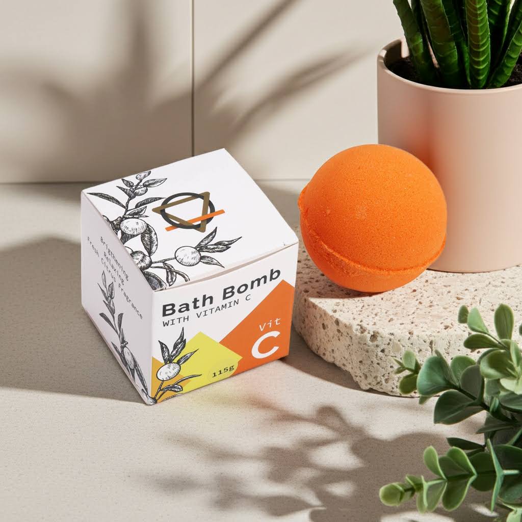 Vitamin C Infused Bath Bomb with Essential Oils | For a luxurious & rejuvenating soak | £4.49