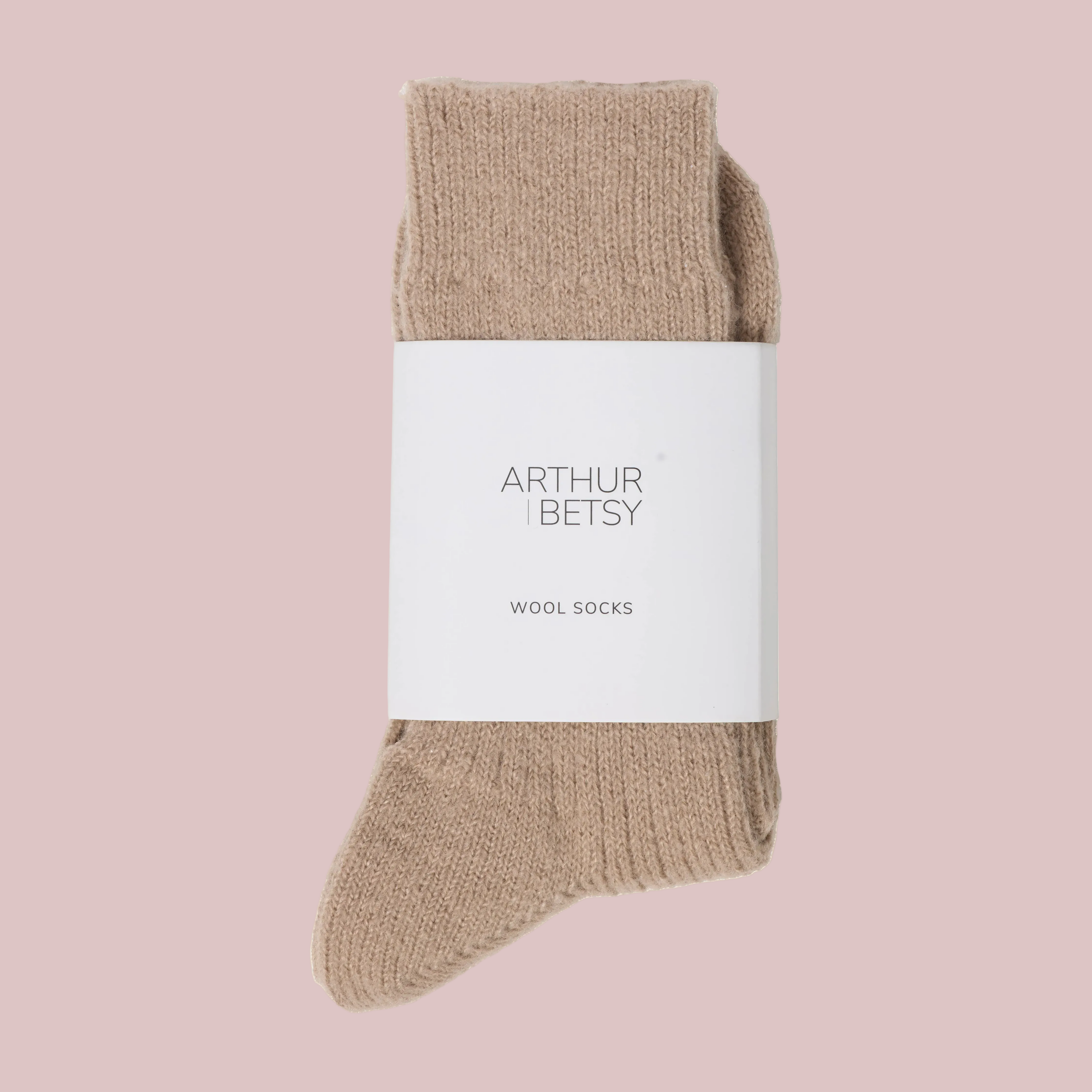 Cosy Alpaca Wool socks in wheat taupe | Luxurious & warm for maximum comfort | £10.00