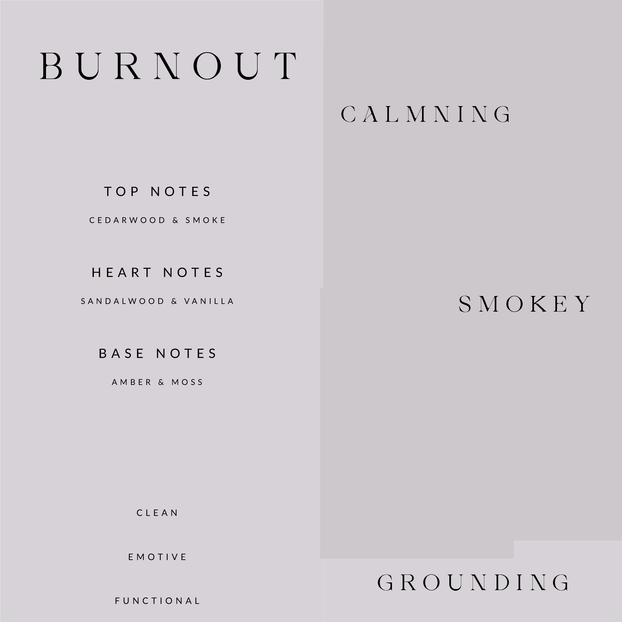 Self Care Burnout Candle with the scent of Ashes, Cedar & Amber | To combat stress and overwhelm |£13.99